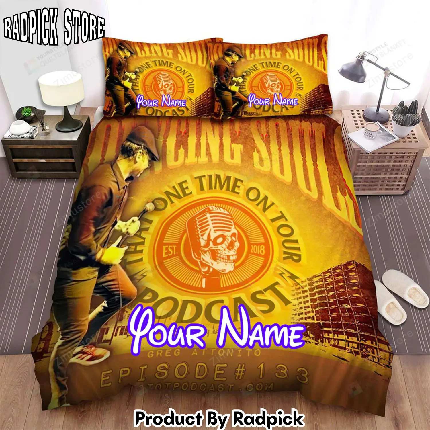 Radpick the bouncing souls band that one time on tour poster bed sheets spread comforter duvet cover personalized name bedding sets rp3271326